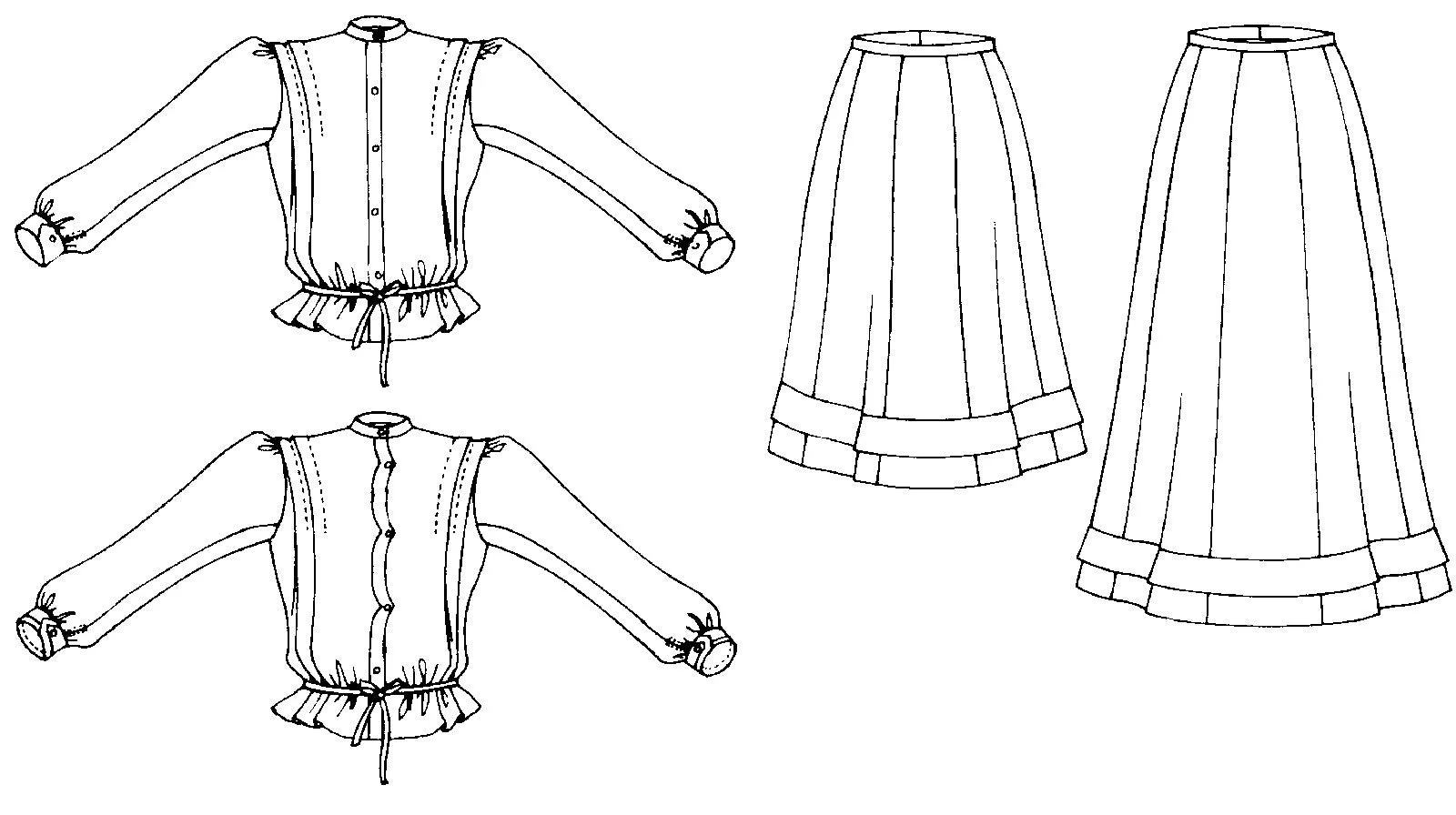 216 Schoolmistress' Shirtwaist & Skirt