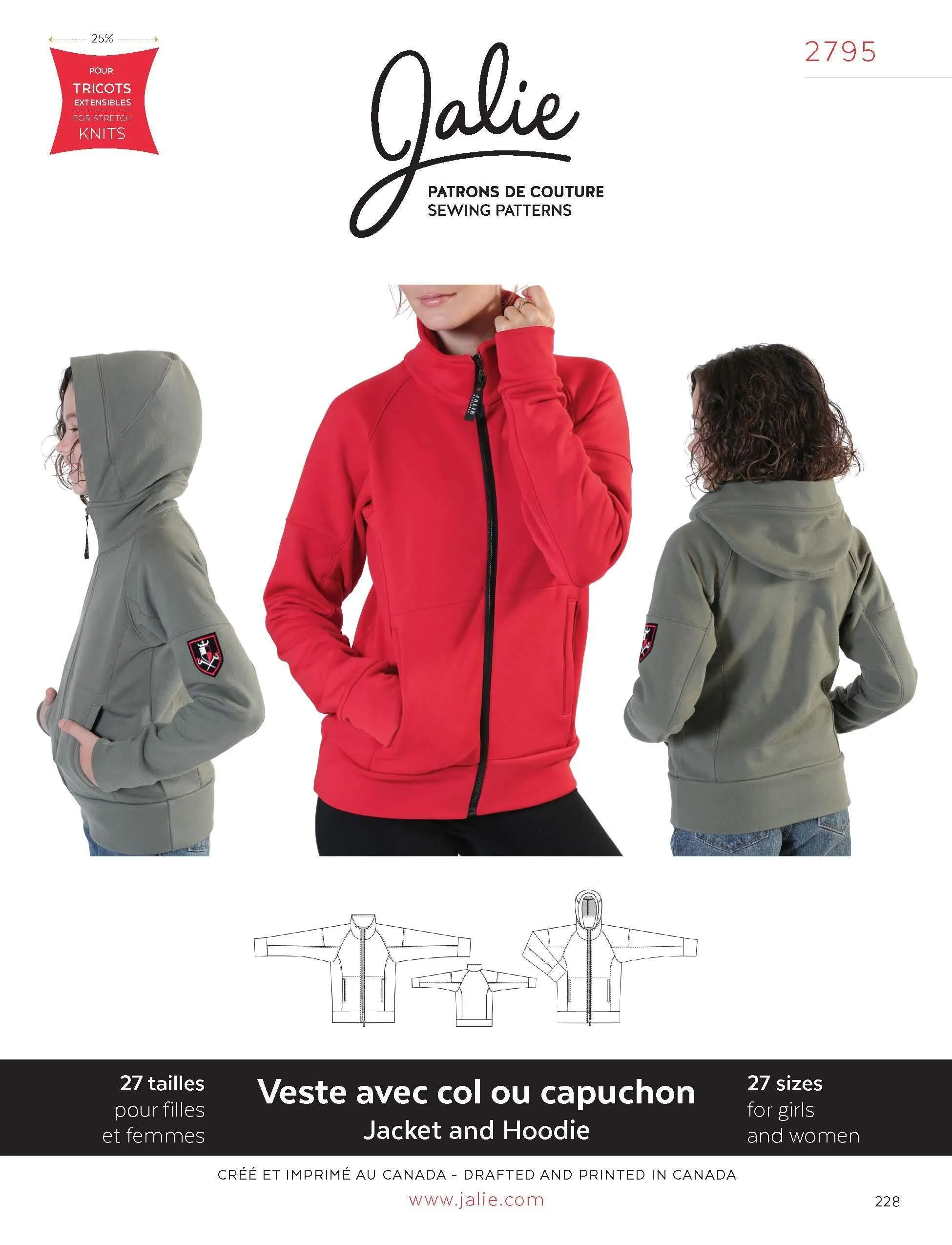 2795 // Zip-Front Jacket and Hoodie