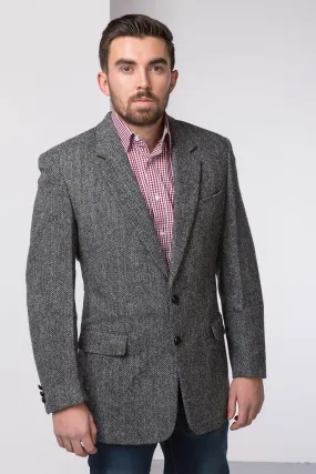 40″ Men's Grey Harris Tweed Blazer - Laxdale