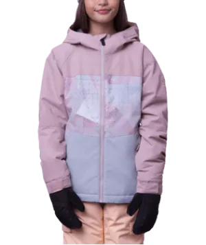 686 Girl's Athena Insulated Snowboard Jacket Dusty Mauve Colourblock 2024