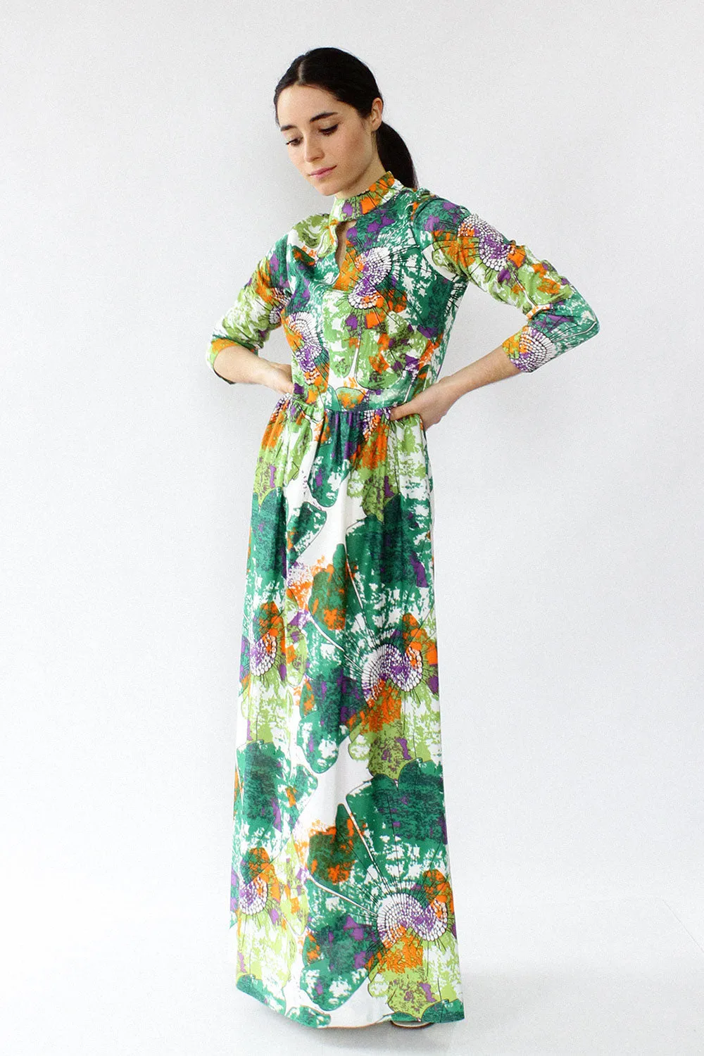 Abstract Keyhole Maxi Dress S