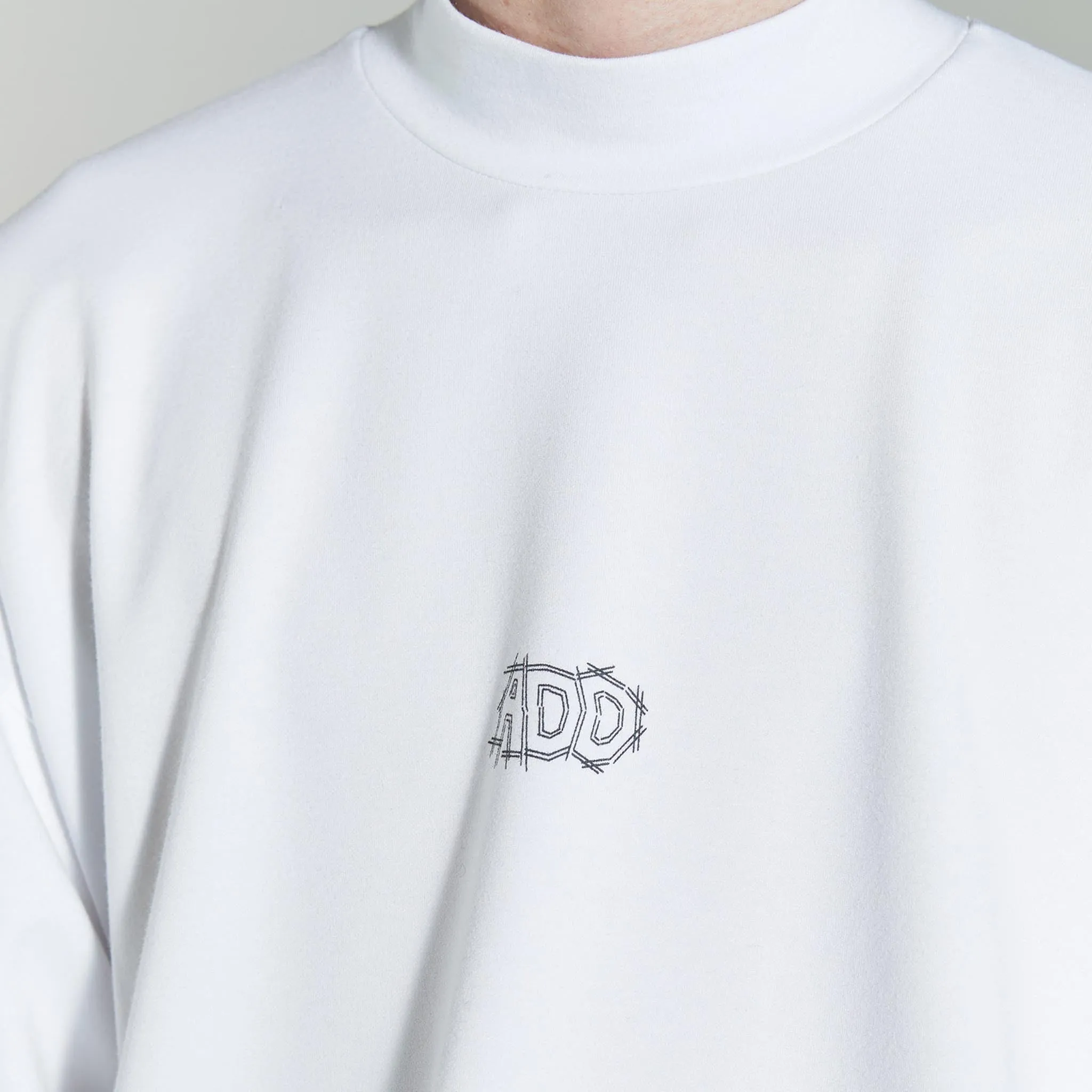 ADD Avantgarde Logo Mockneck Tee White