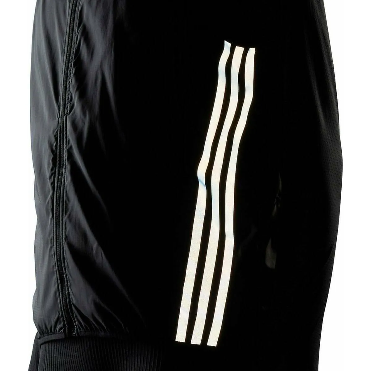 adidas Run Icons 3 Stripes Womens Running Gilet  - Black