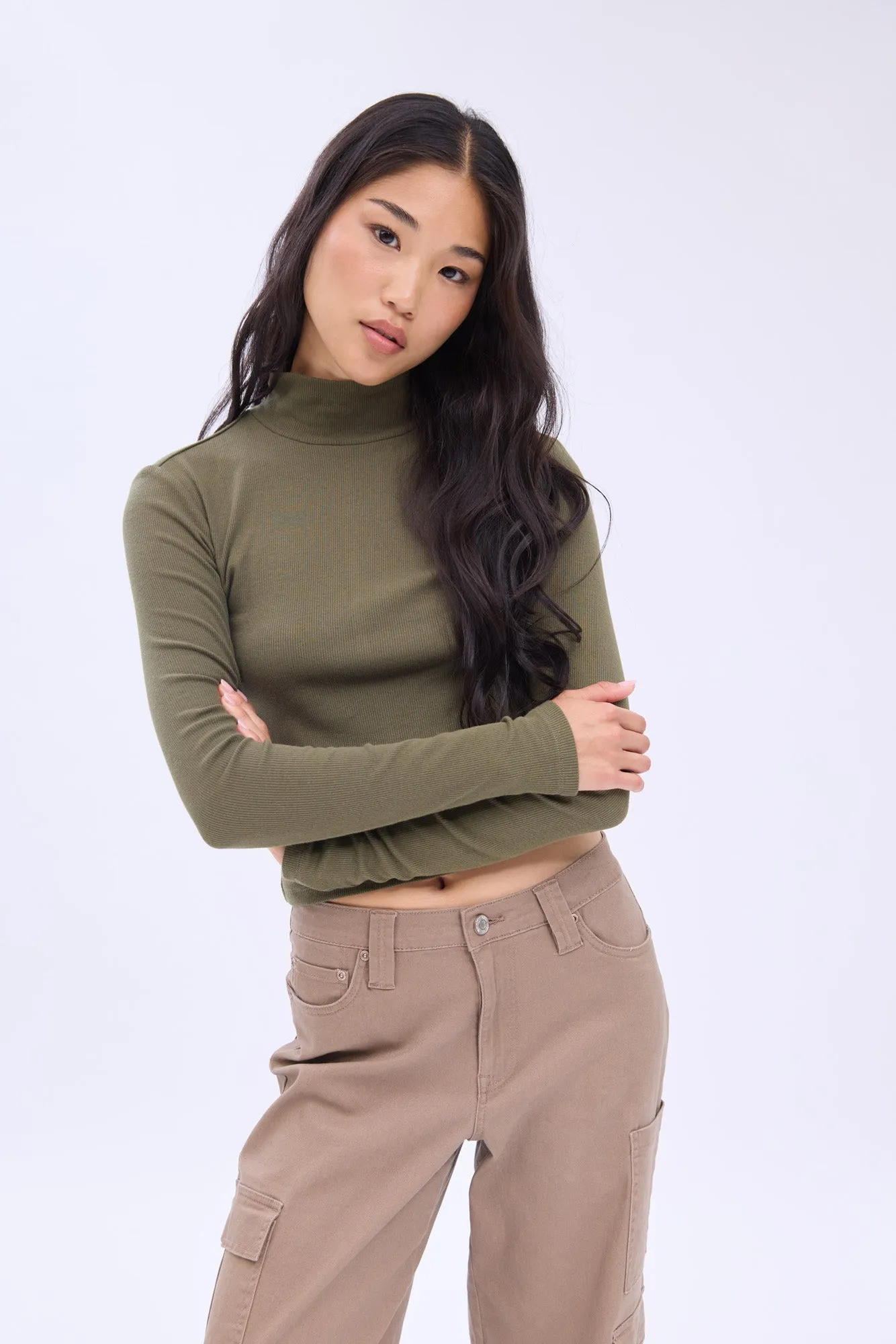 AERO Long Sleeve Mock Neck Top