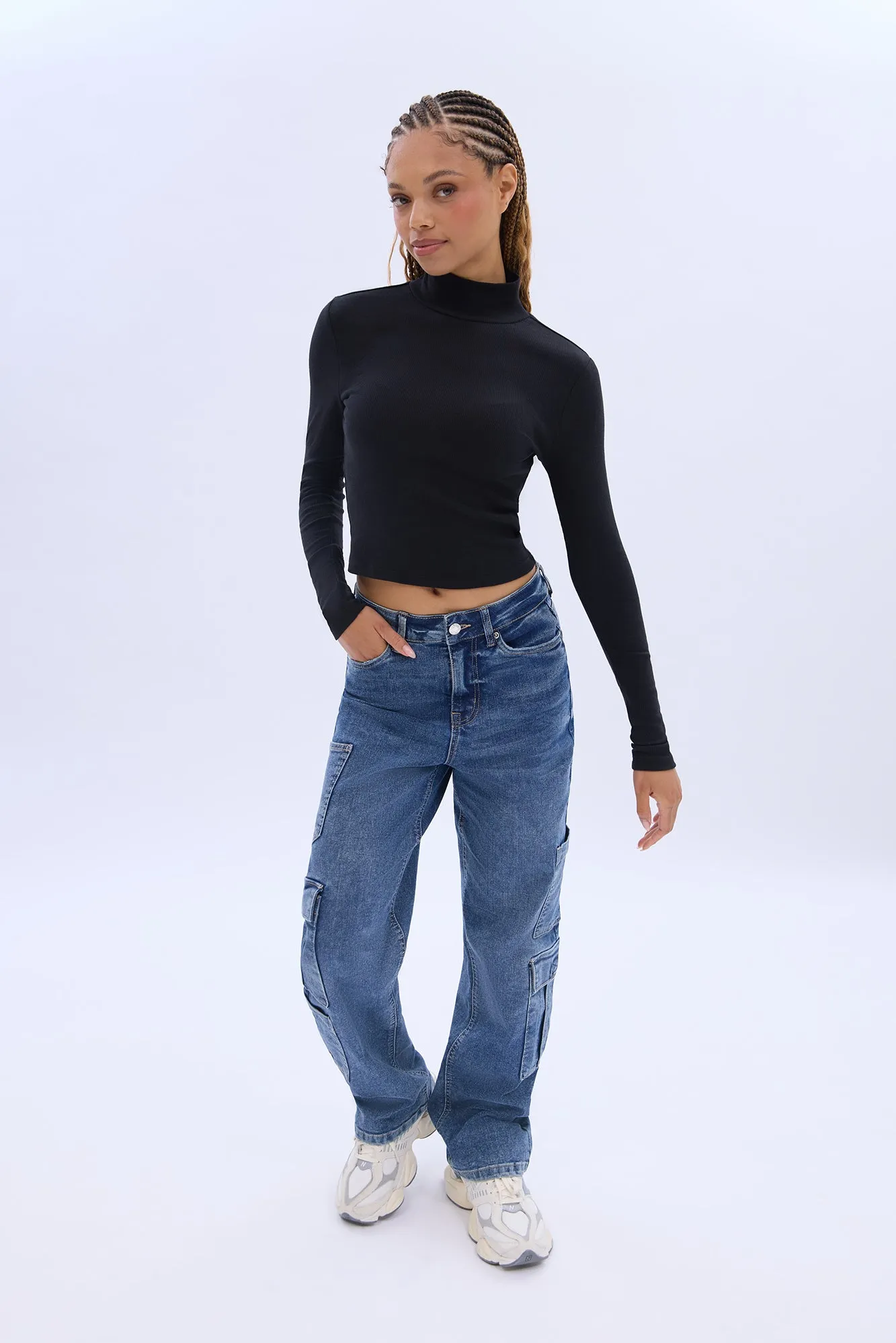 AERO Long Sleeve Mock Neck Top