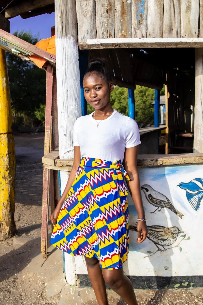 African Wrap Skirt In Amazing Kente