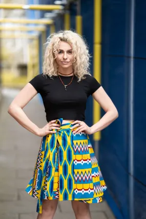 African Wrap Skirt In Amazing Kente