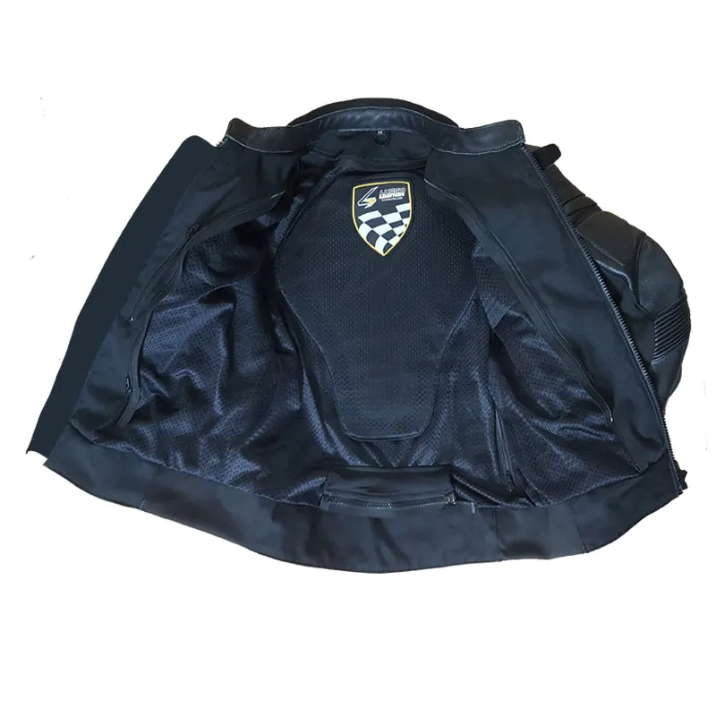 Airflow 2.0 Black Premium Leather Armored Motorcycle Jacket