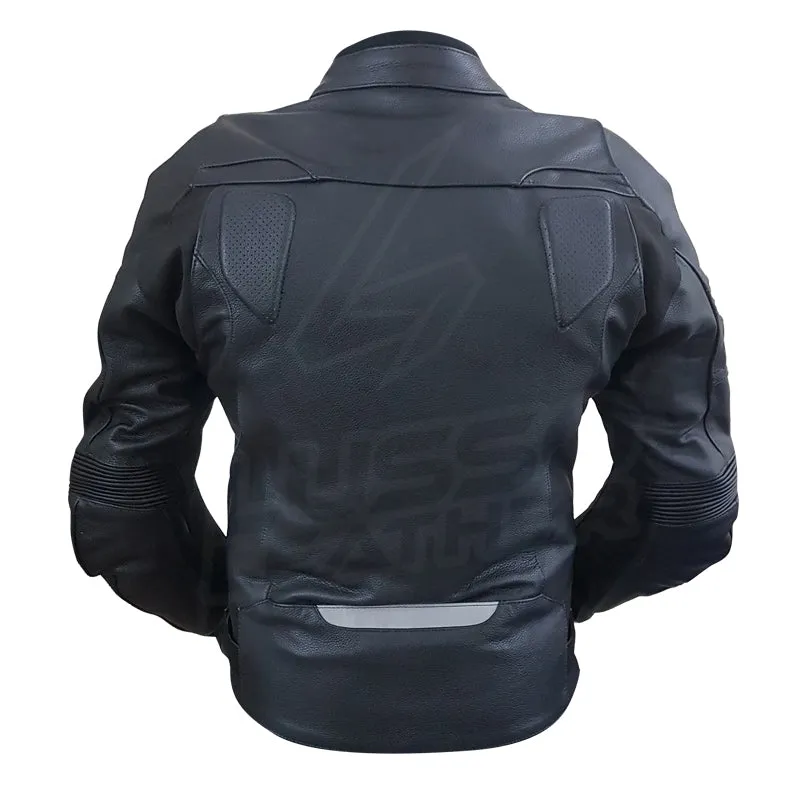 Airflow 2.0 Black Premium Leather Armored Motorcycle Jacket