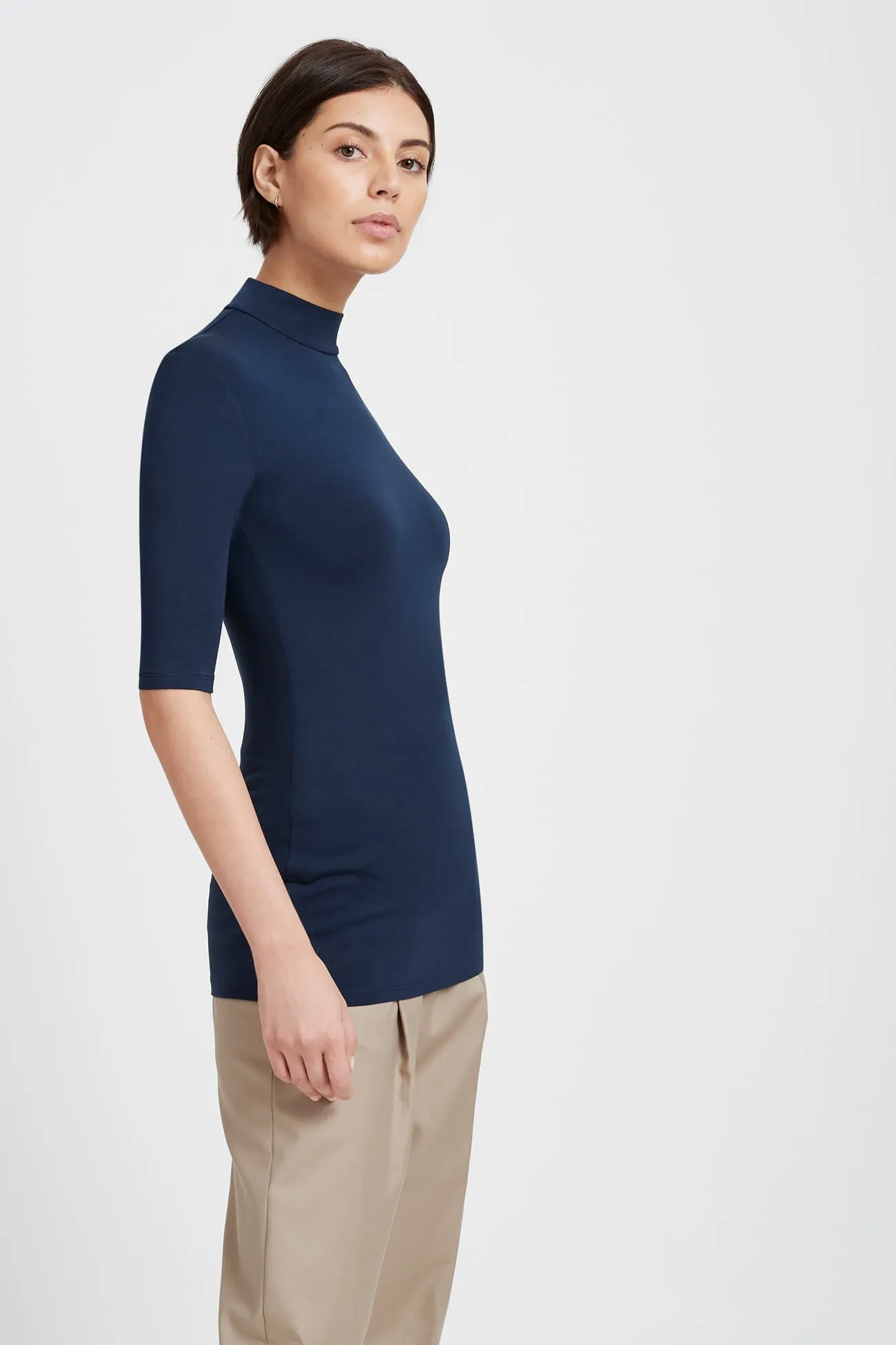 Ana Mock Neck Top