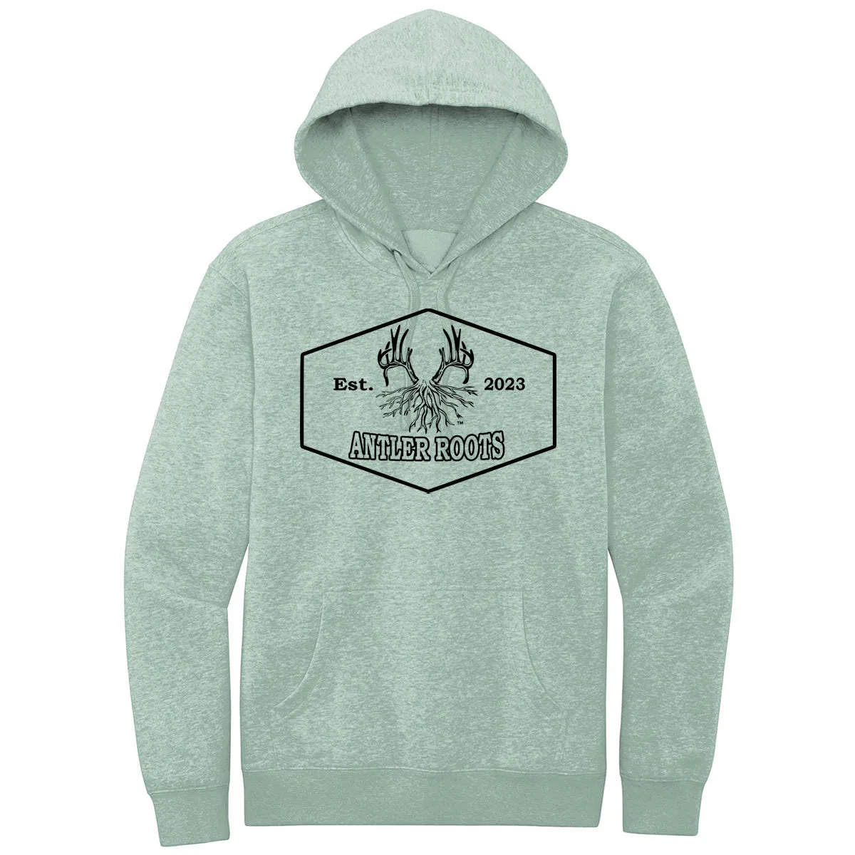 Antler Roots - Diamond Rectangle Est. 2023 - Heathered Dusty Sage (Tee/Hoodie)