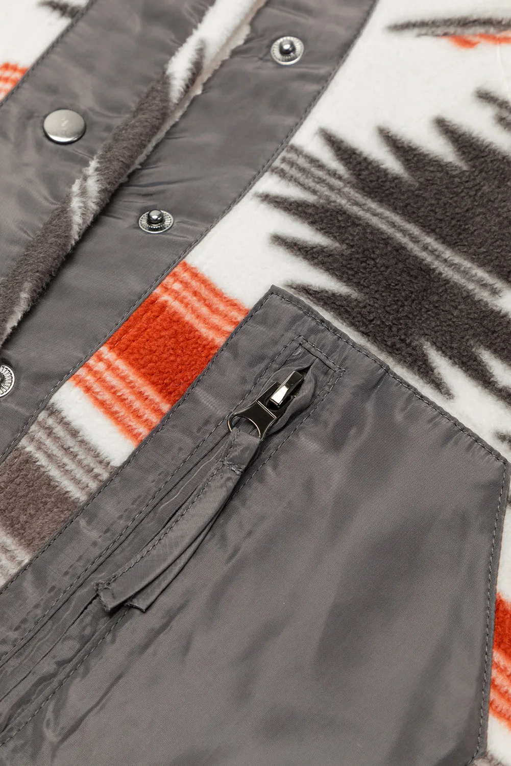 Aztec Fleece Snap Button Jacket