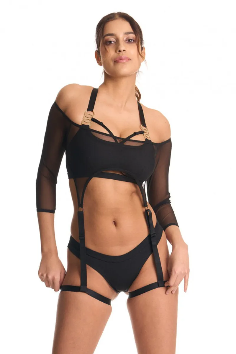 Bandurska Risk Top -  Mesh Black