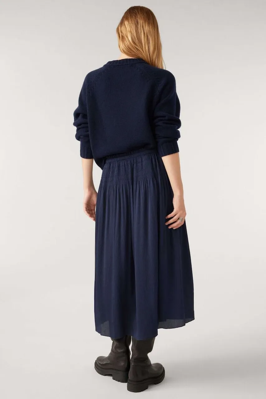 Optimized Title: Navy Parisian Karol A-line Skirt