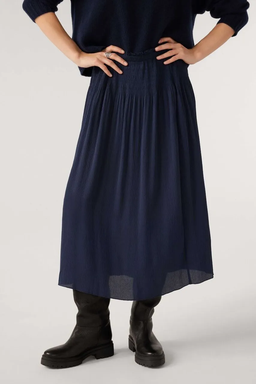 Optimized Title: Navy Parisian Karol A-line Skirt