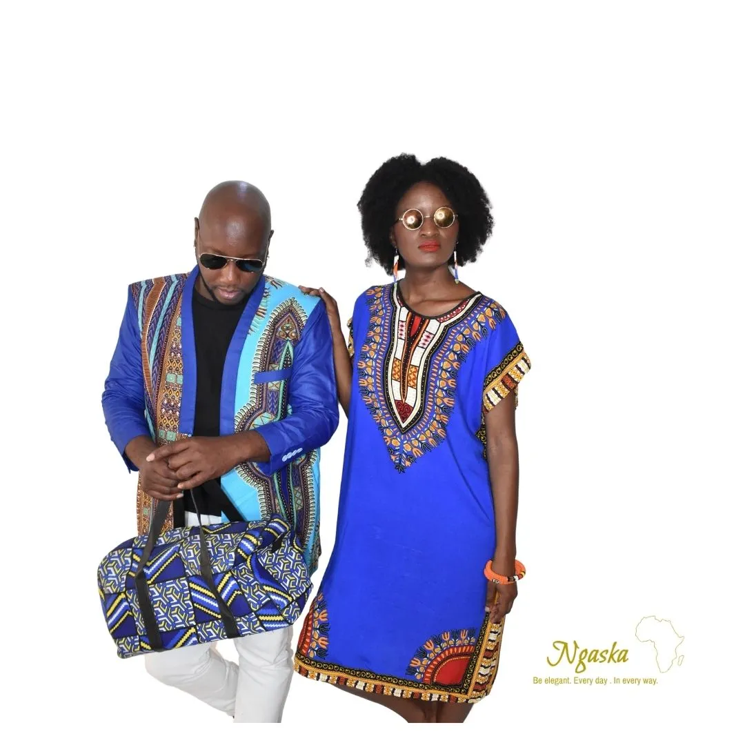 Blue Dashiki Jacket DJB