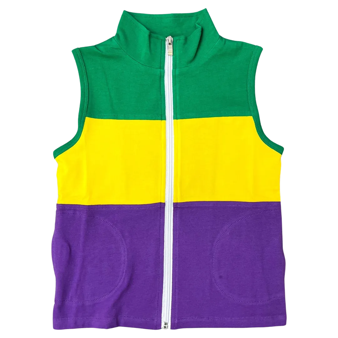 BS Knit Vest - Mardi Gras