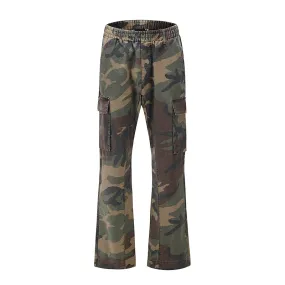 Camouflage Trumpet Leg Cargo Pants