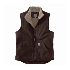 Carhartt Sherpa-Lined Washed Duck Fabric Vest - Premium Quality
