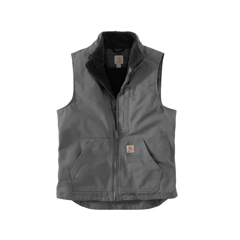 Carhartt Sherpa-Lined Washed Duck Fabric Vest - Premium Quality
