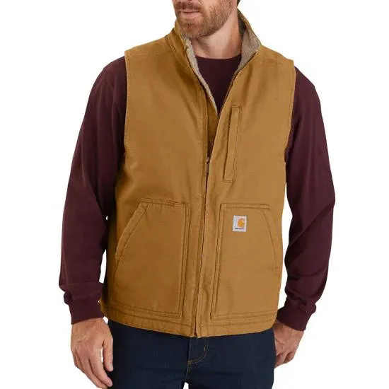 Carhartt Sherpa-Lined Washed Duck Fabric Vest - Premium Quality
