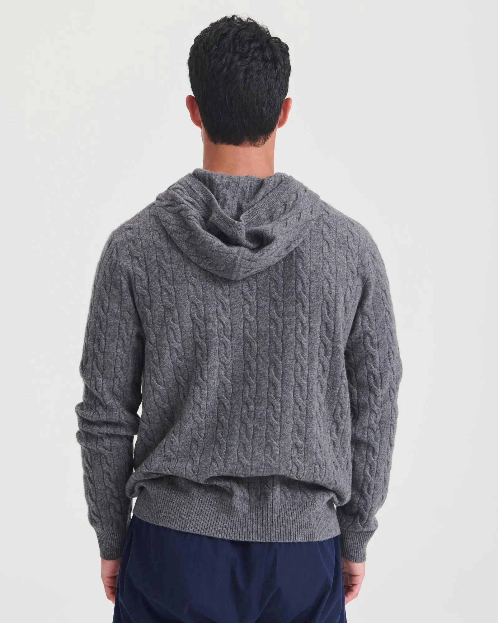 Cashmere Cable Knit Hoodie