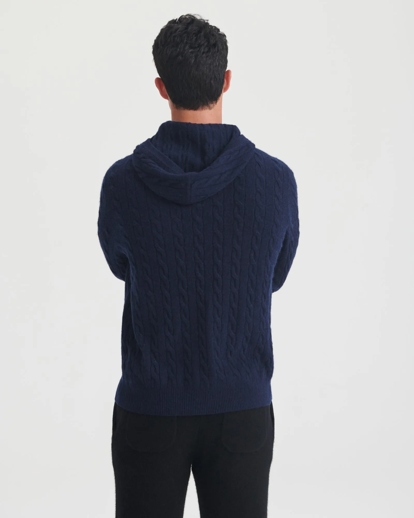 Cashmere Cable Knit Hoodie