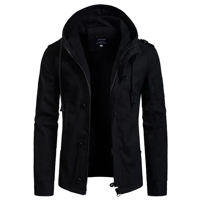 Casual Wide-waisted Hooded Windbreaker Jackets Coat