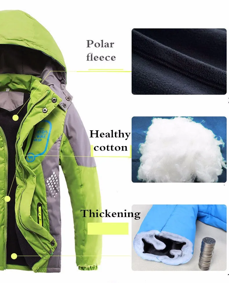 Children Outerwear Warm Coat Sporty Kids Clothes Double-deck