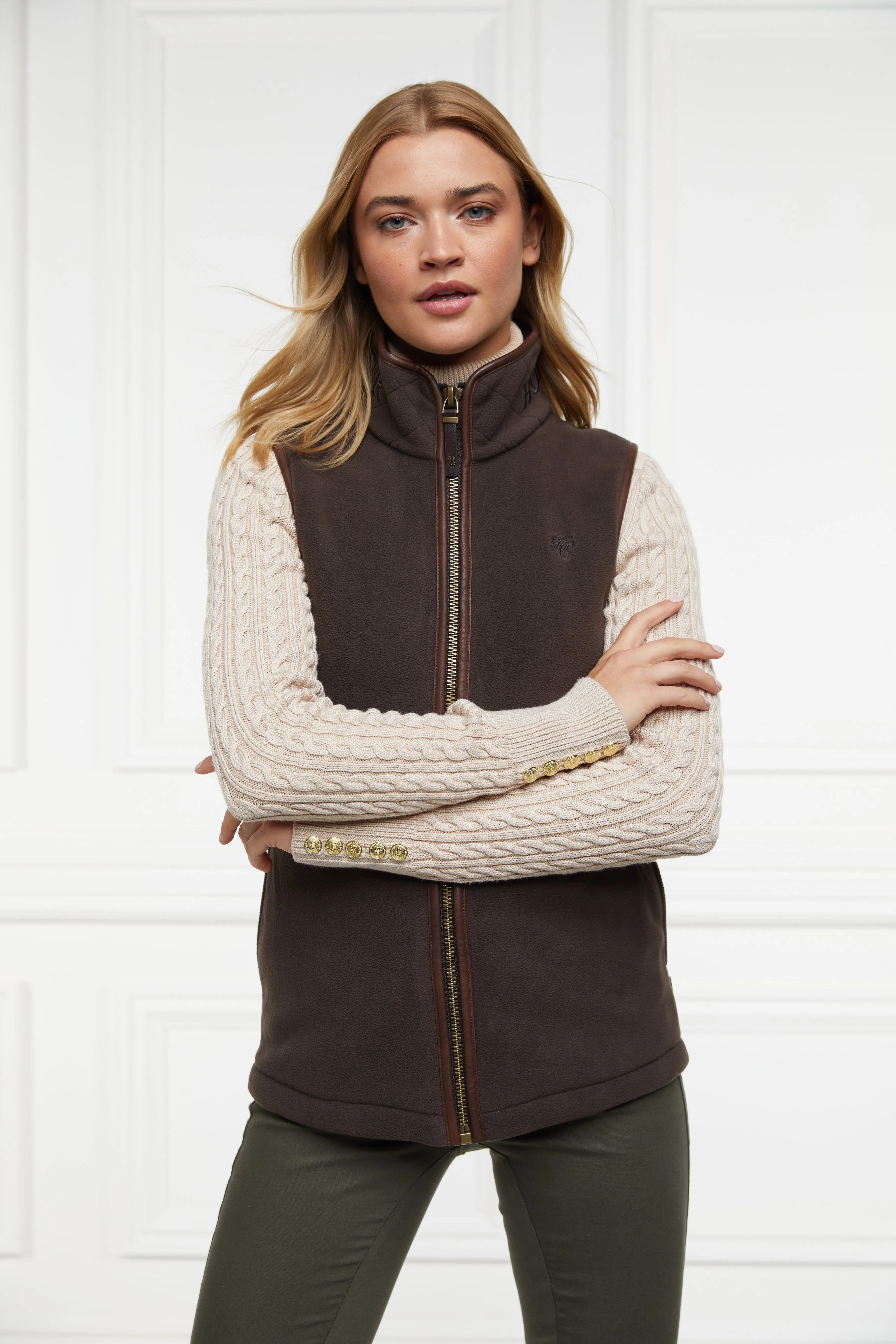 Country Fleece Gilet (Chocolate)