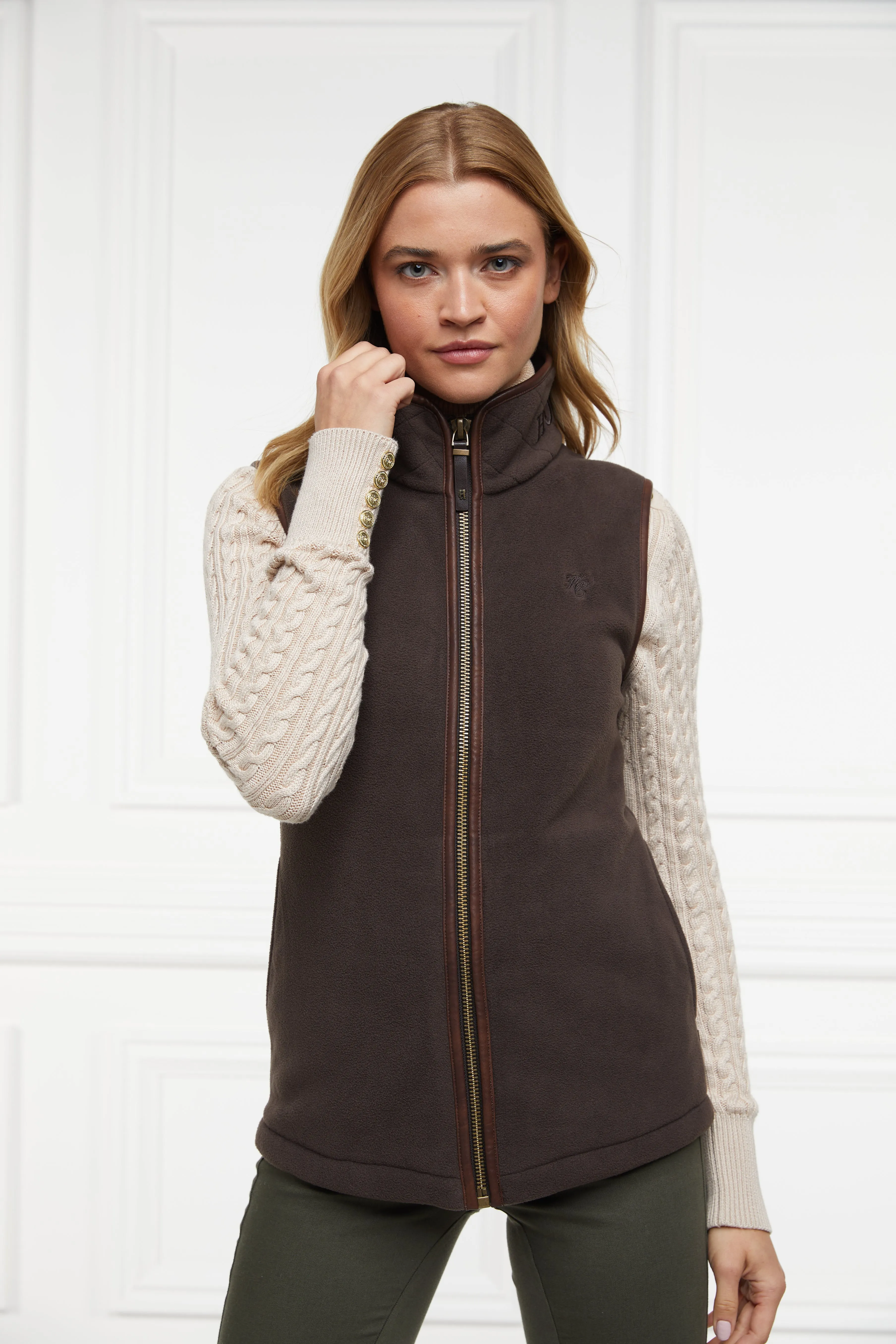 Country Fleece Gilet (Chocolate)