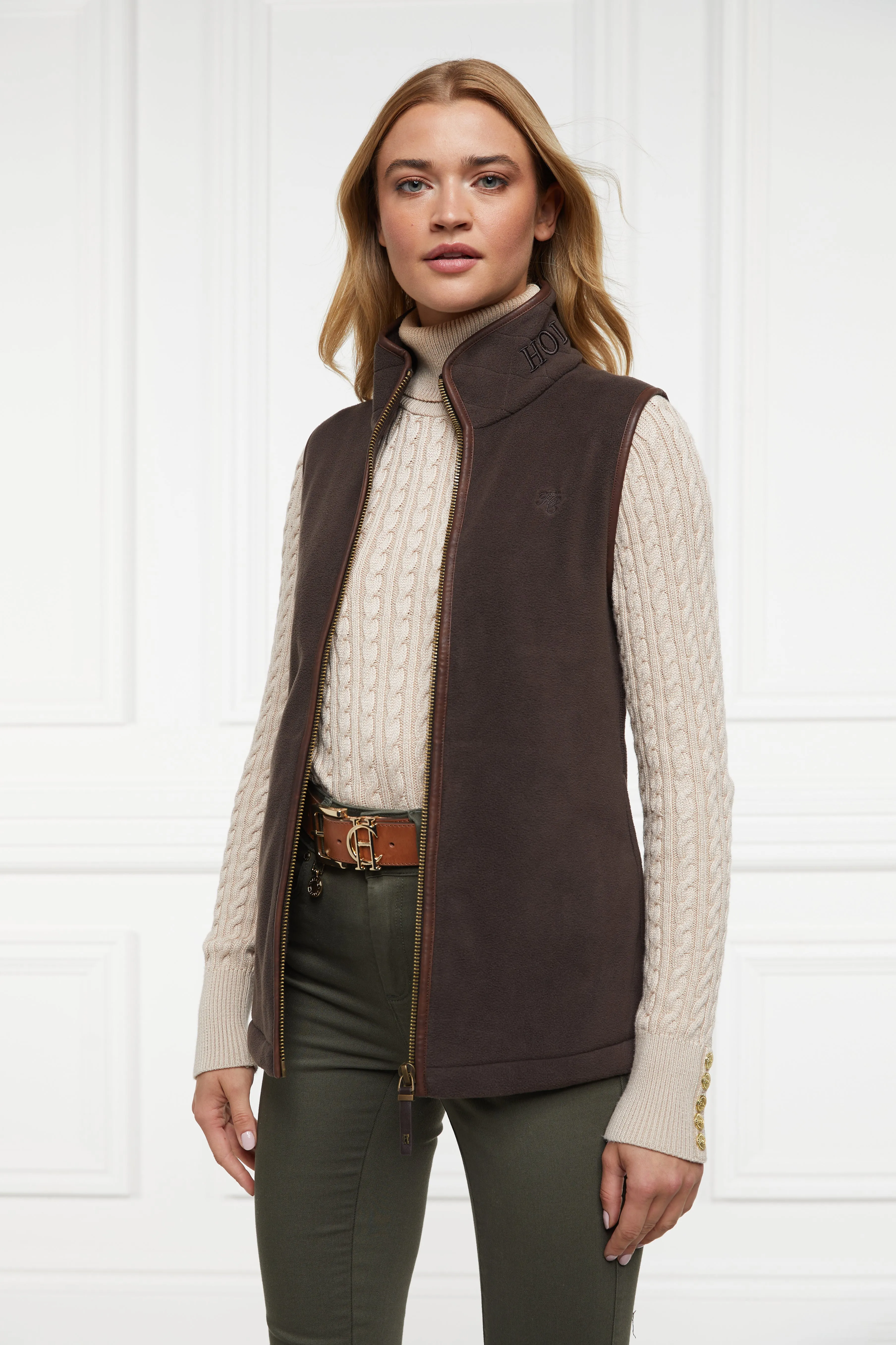 Country Fleece Gilet (Chocolate)