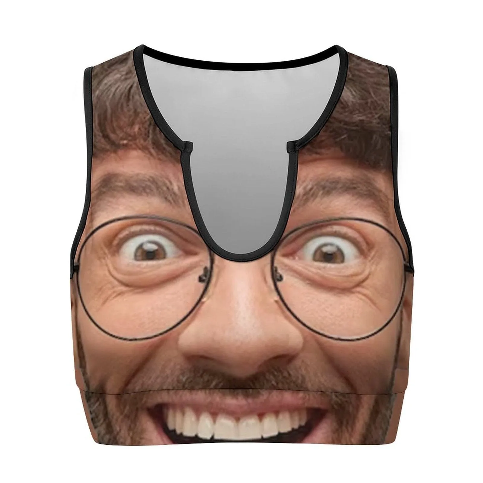 Custom Husband Face Funny High Quality Yoga Top