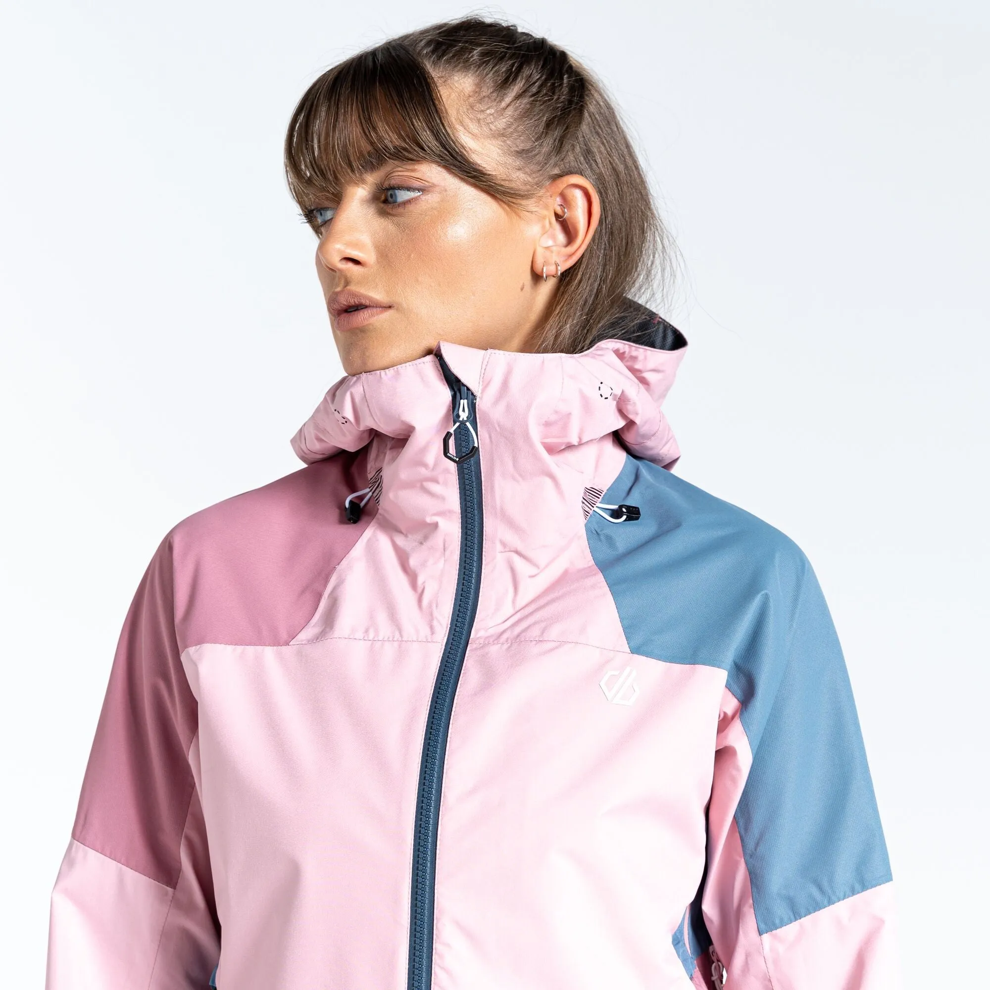 Dare2b Ladies Checkpoint III Waterproof Jacket-POWDER PINK