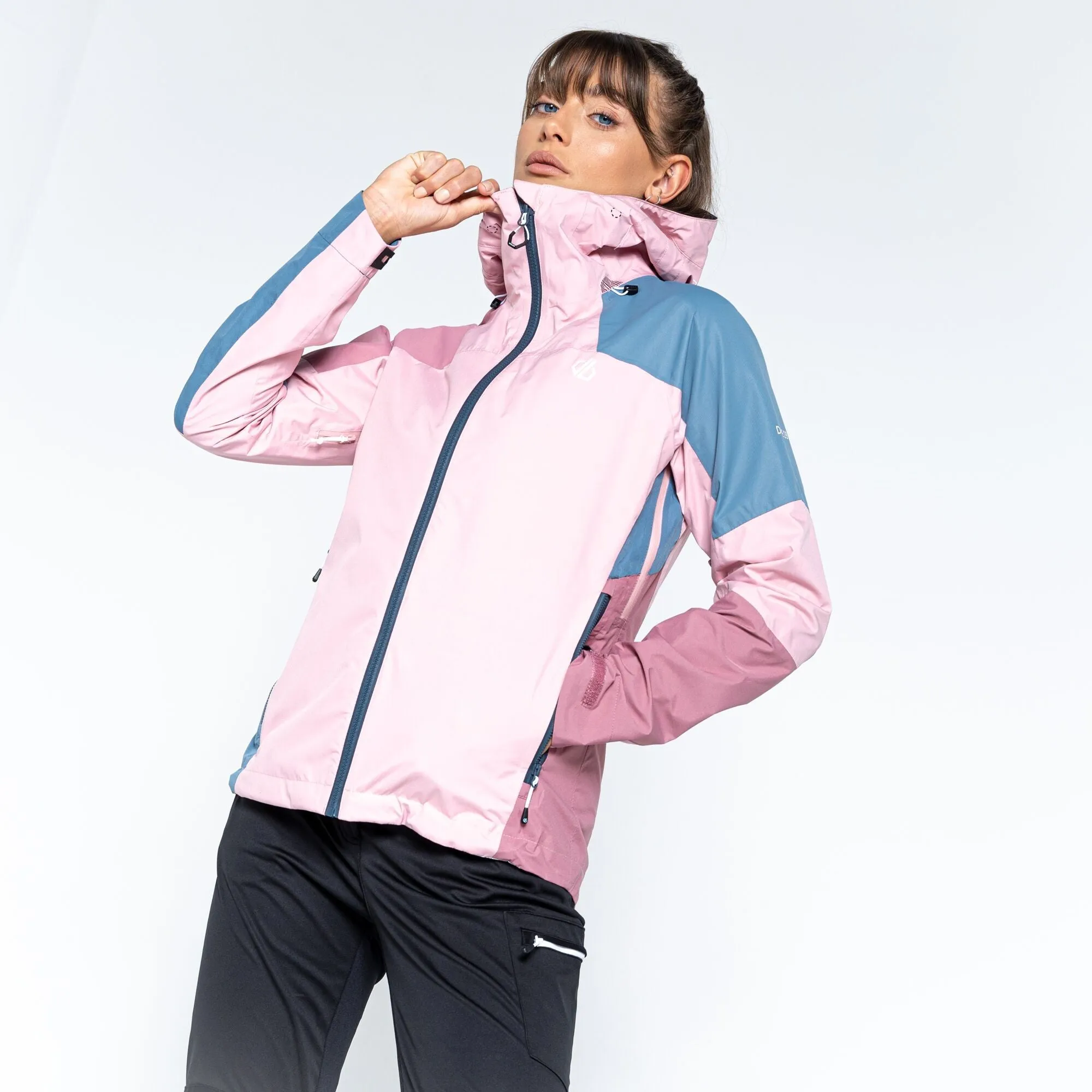 Dare2b Ladies Checkpoint III Waterproof Jacket-POWDER PINK