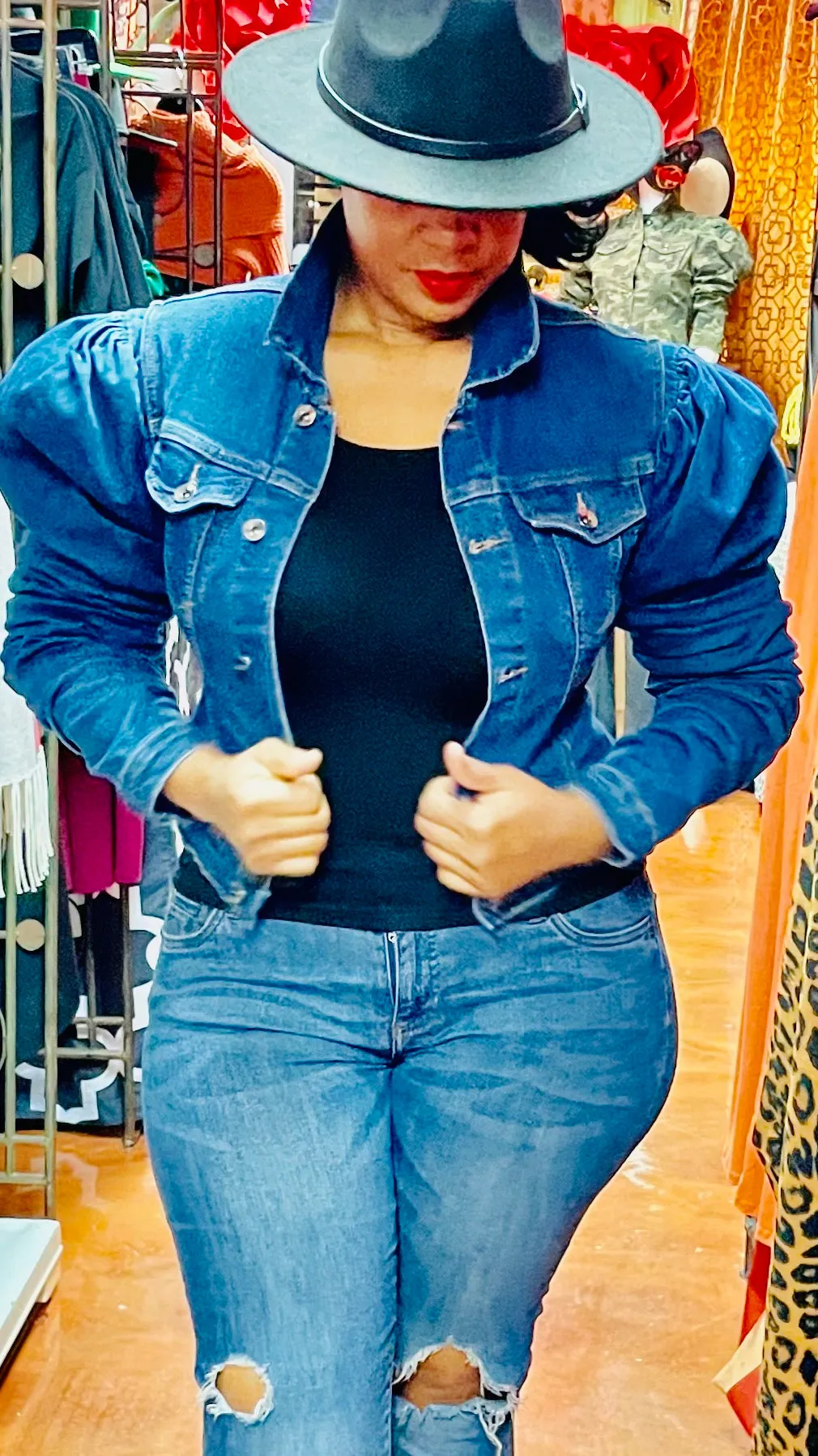 Denim Jacket ( Exaggerated sleeves)