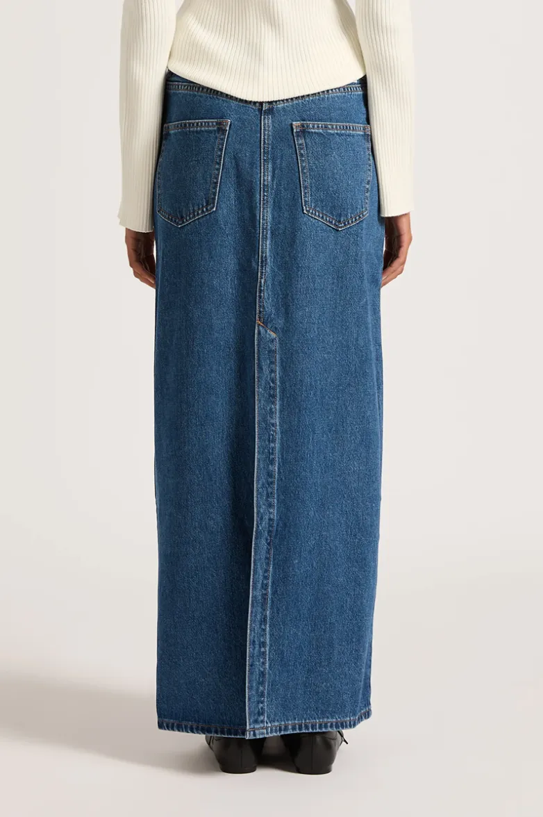 Denim Maxi skirt Vintage Blue