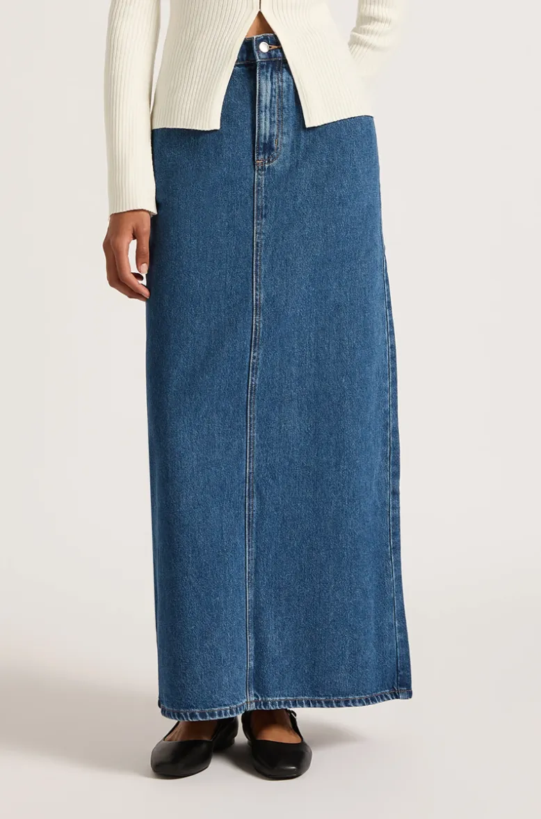 Denim Maxi skirt Vintage Blue