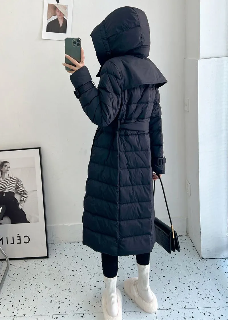 Double Breasted Hooded Down Puffer Coat