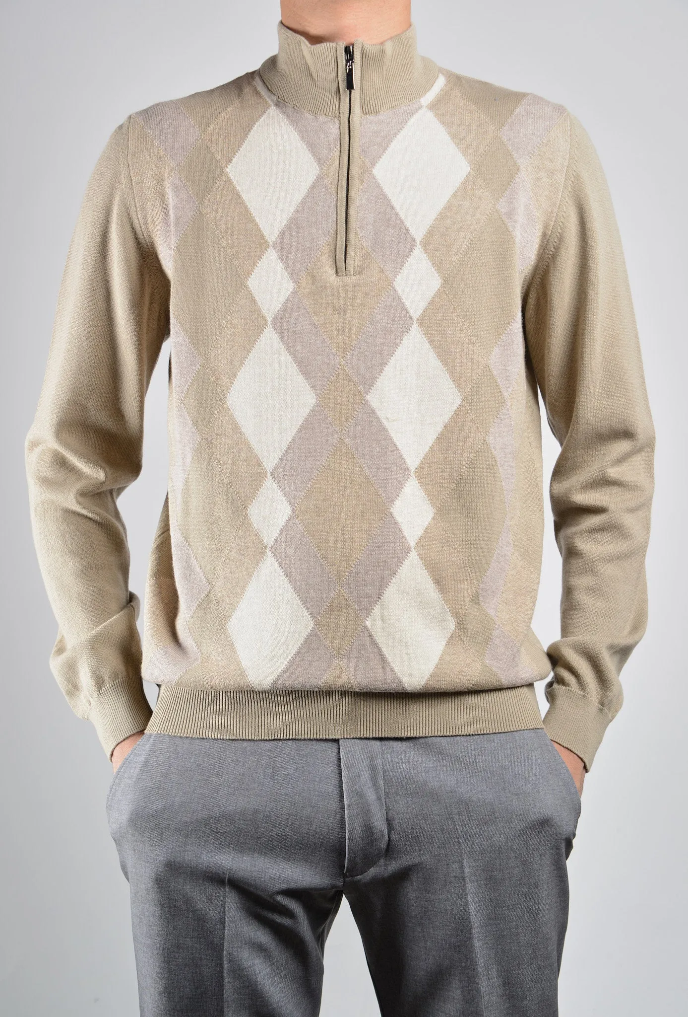 DT Tonal Diamond 1/4 Zip Ls