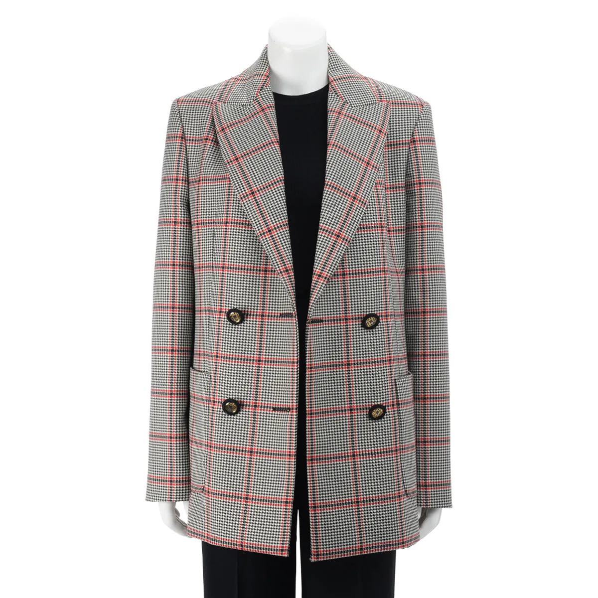 Elie Saab Check Oversize D.B. Jacket