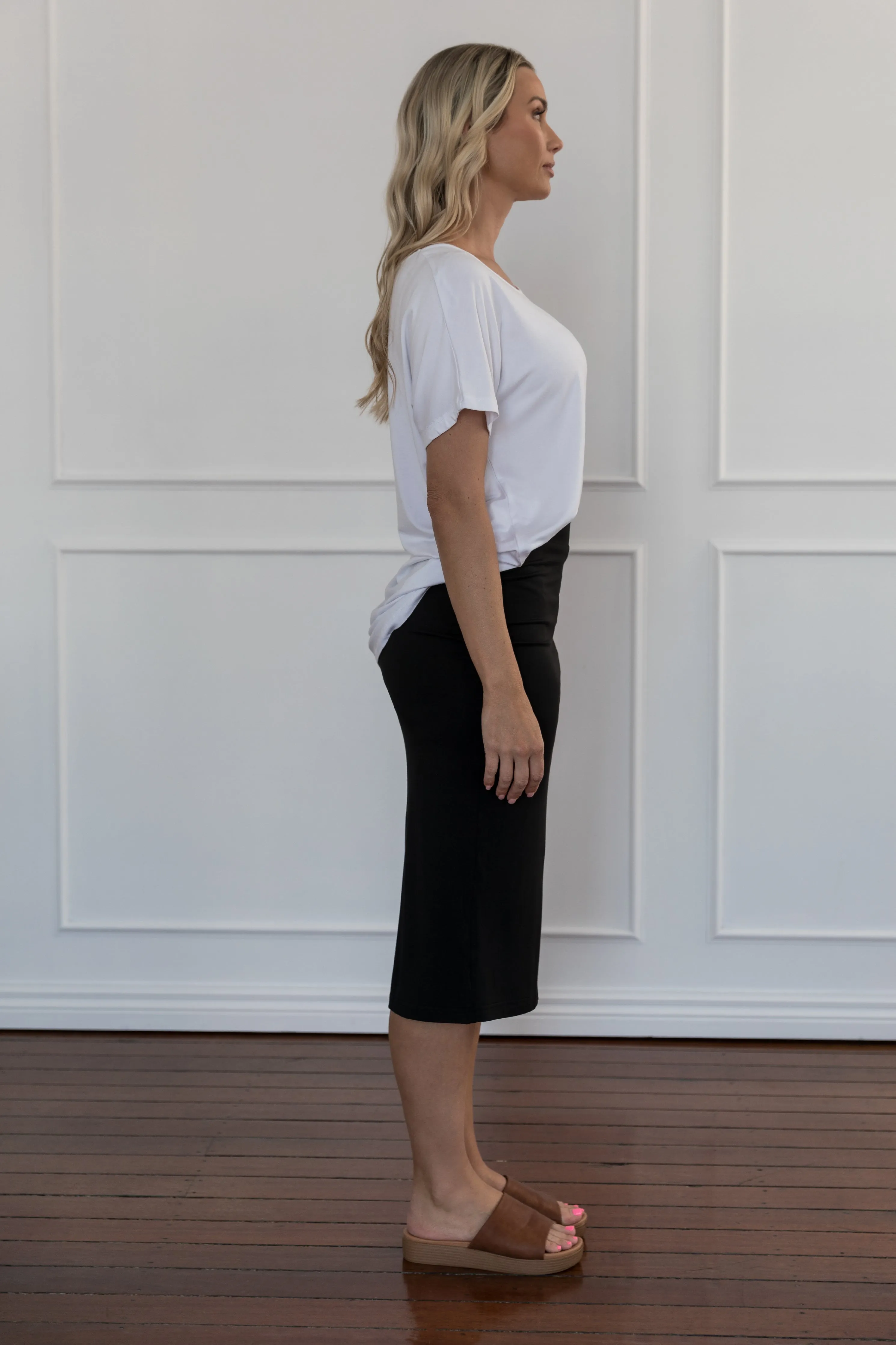 Everyday Midi Skirt in Black