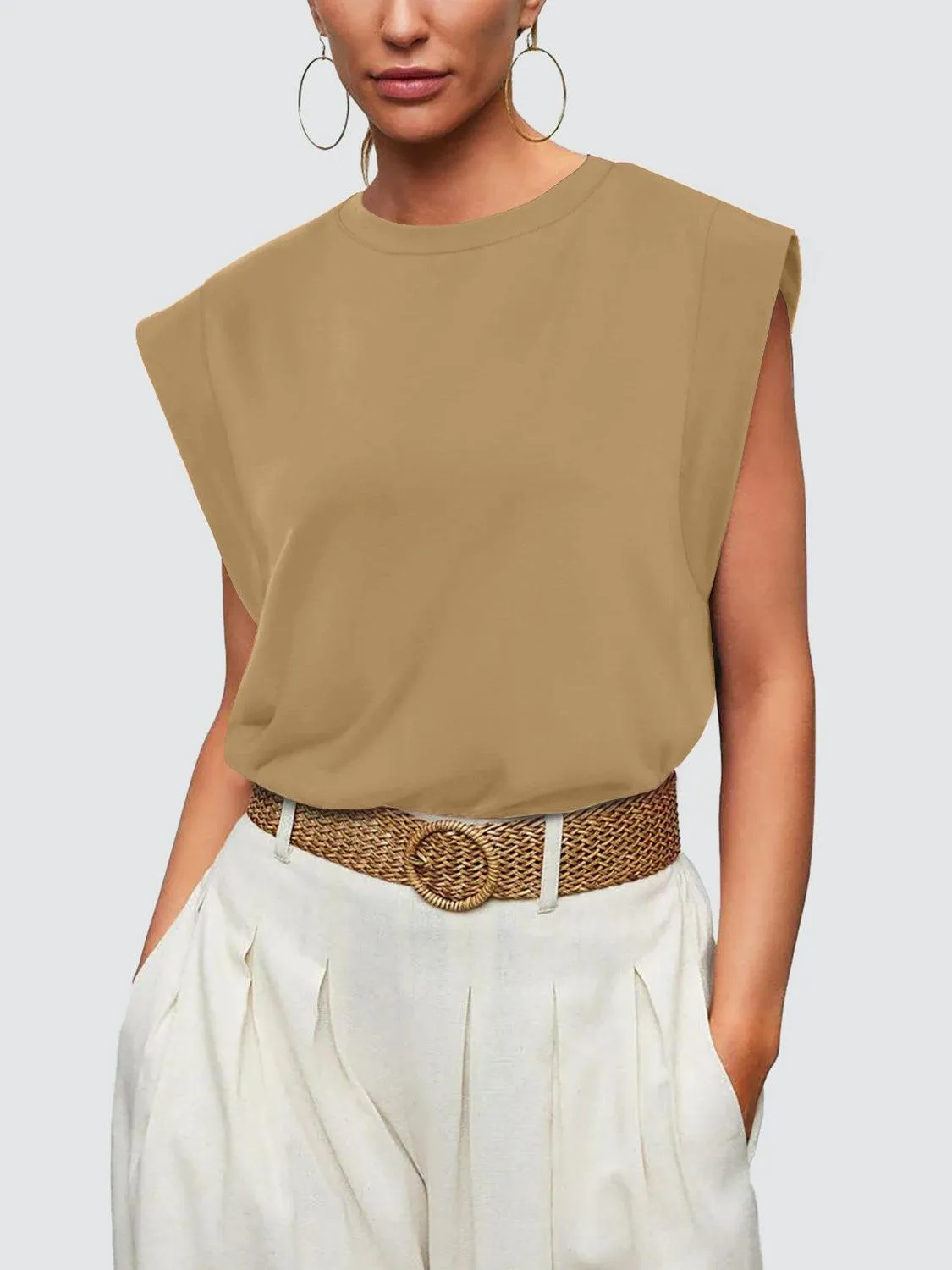 Extended Shoulder Tank Top