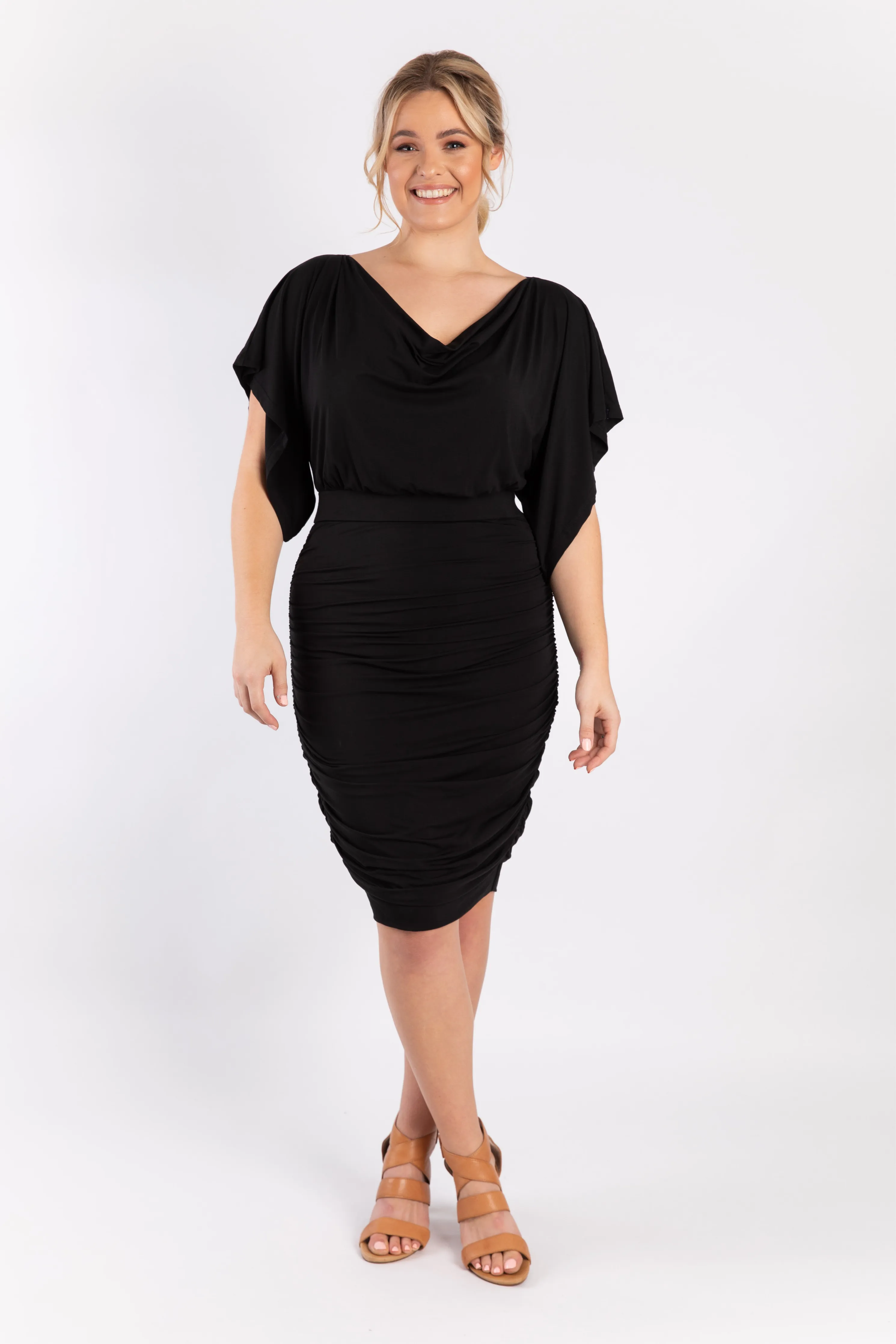 FINAL SALE Billow Dress in Black