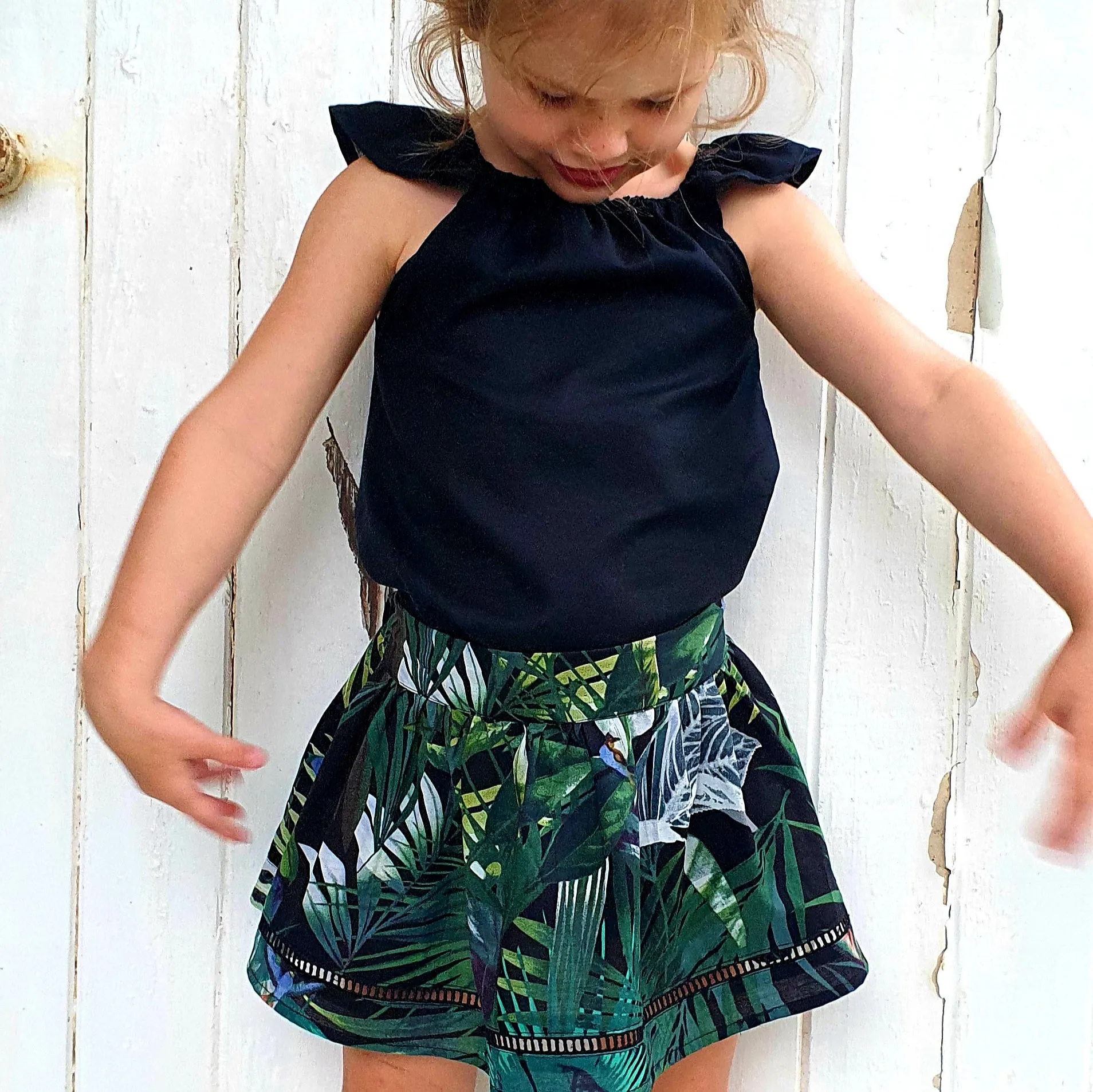 French Cotton Skirt - Tropics