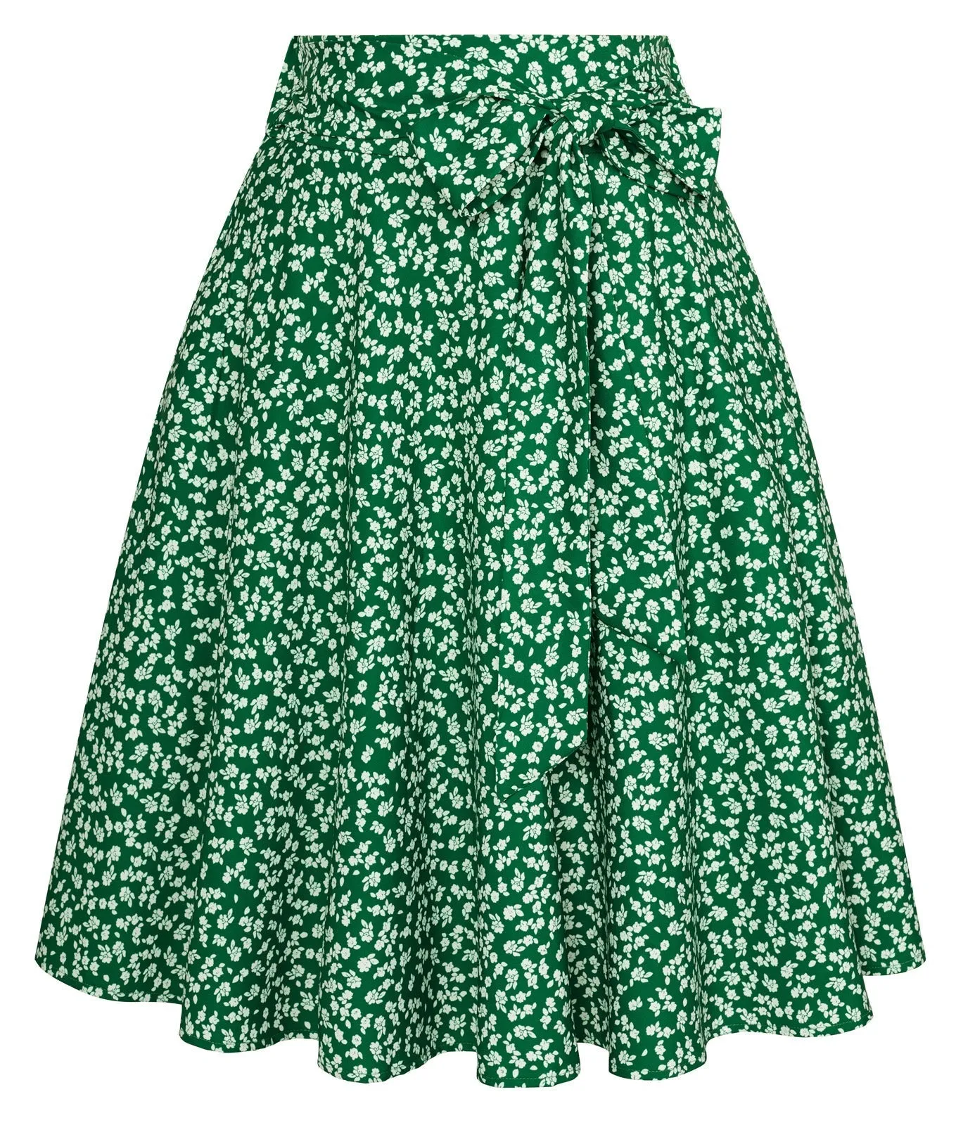 Fruit Patterns Women's High Waist Bow Decorated A-Line Pockets Skirt