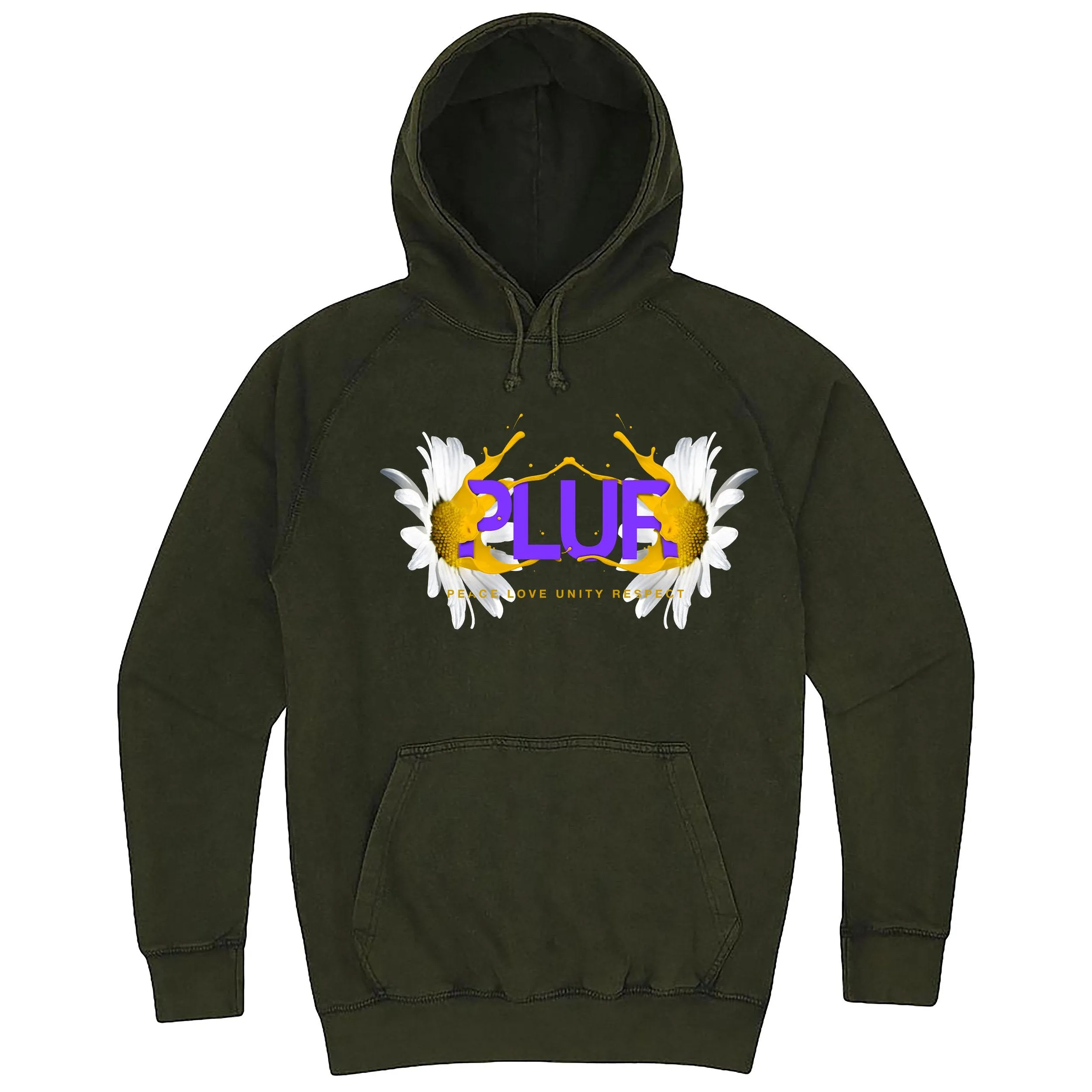 Fun "PLUR - Peace, Love, Unity, Respect" hoodie