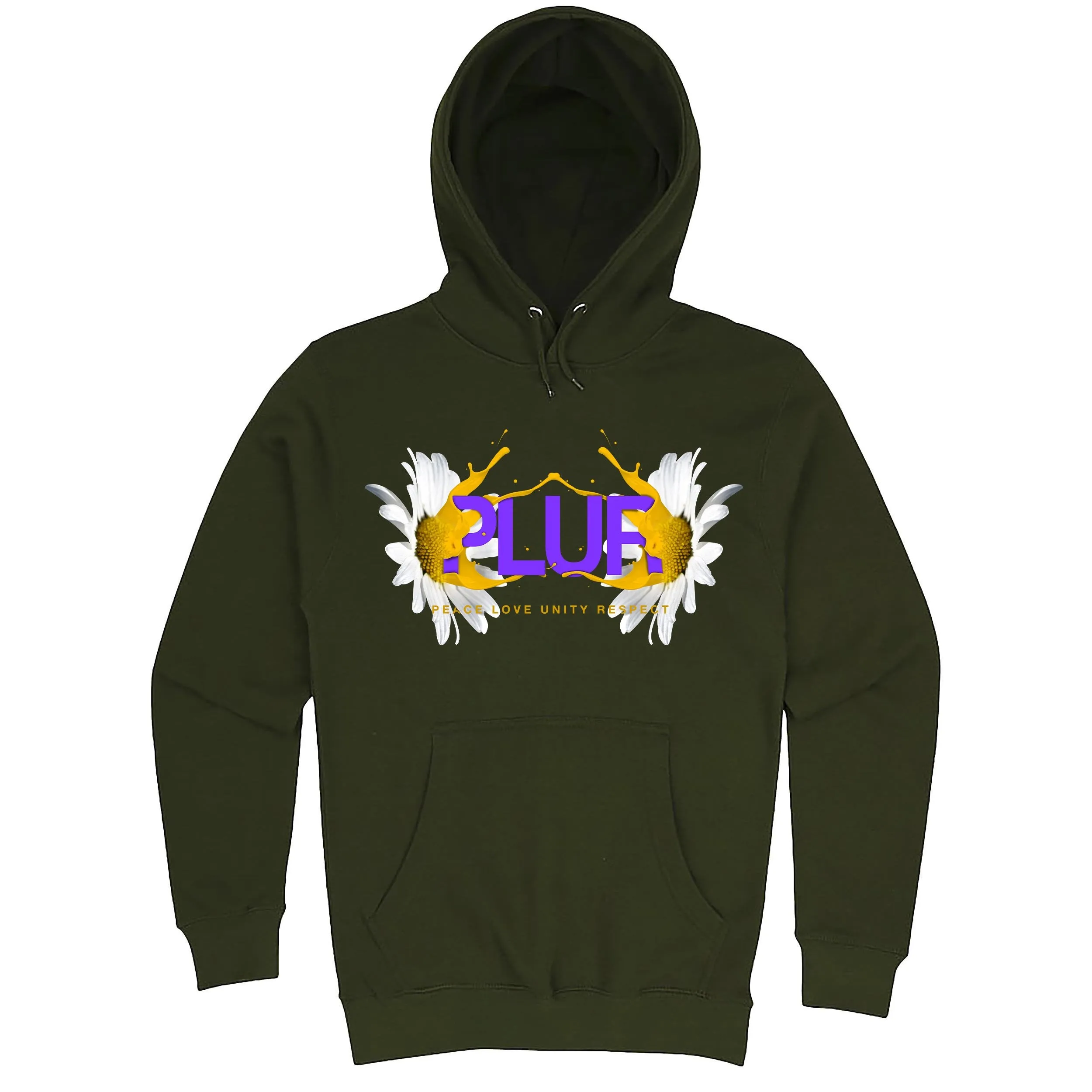 Fun "PLUR - Peace, Love, Unity, Respect" hoodie