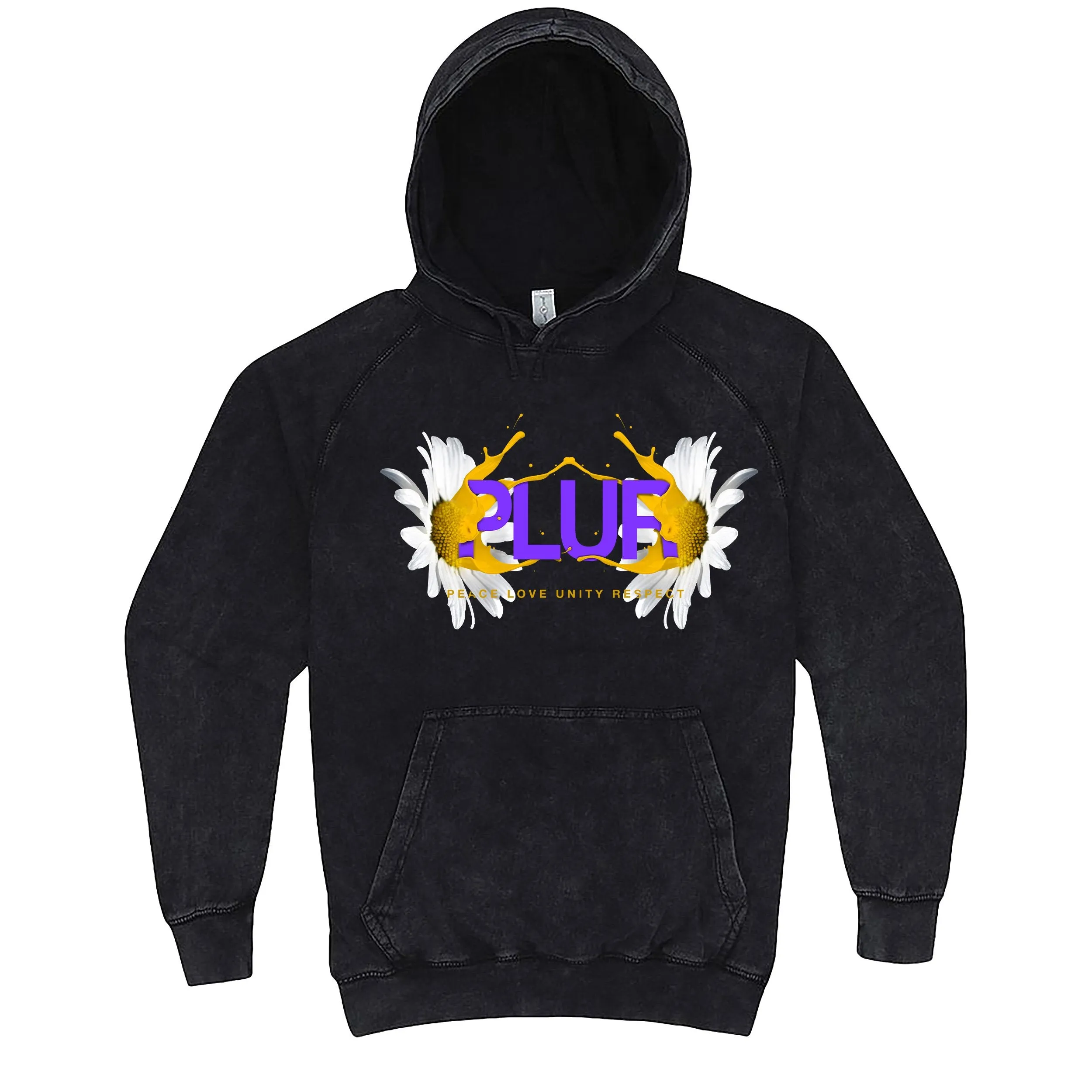 Fun "PLUR - Peace, Love, Unity, Respect" hoodie