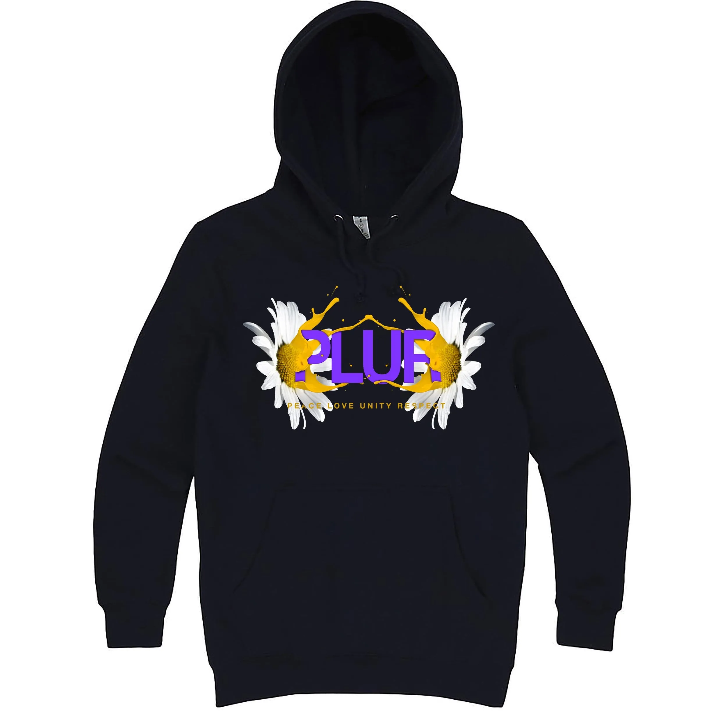 Fun "PLUR - Peace, Love, Unity, Respect" hoodie